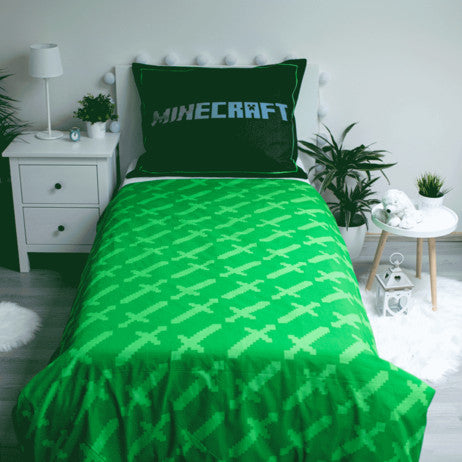 Minecraft Izdzīvošanas režīma gultasveļas komplekts 140√–200 cm, 70–90 cm