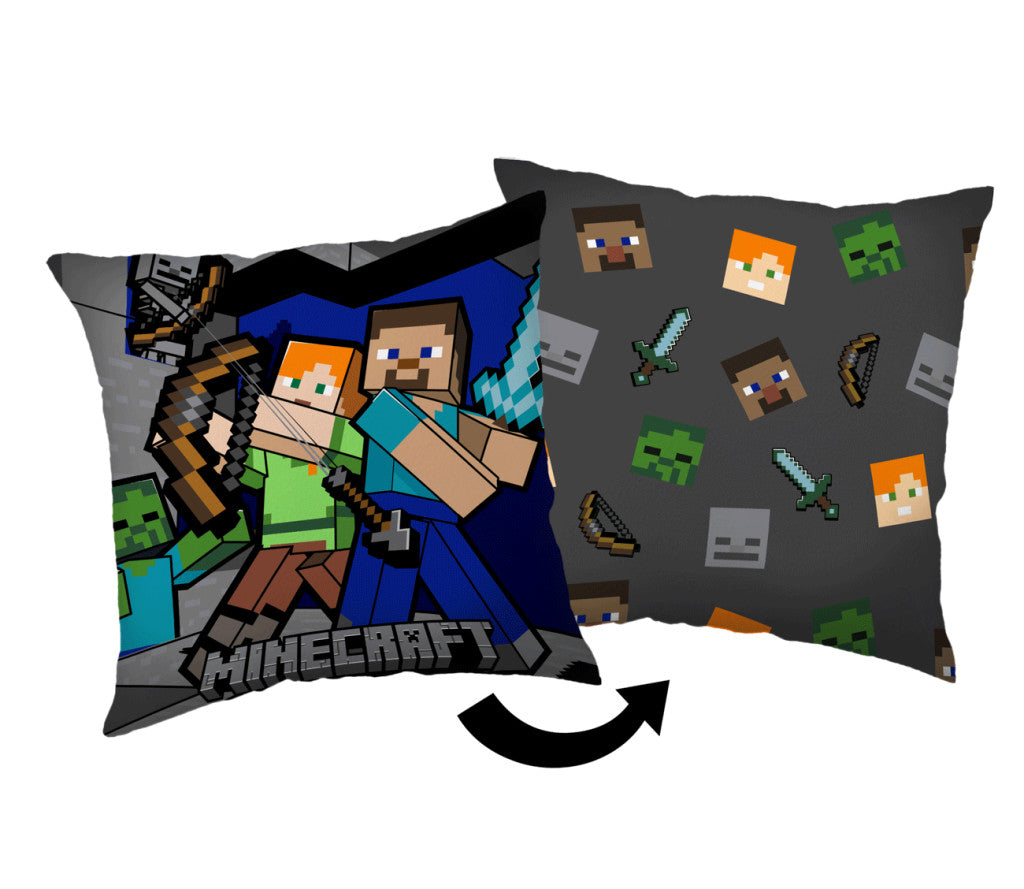 Minecraft Creeper izdzīvošanas režīma dekoratīvais spilvens 40x40 cm
