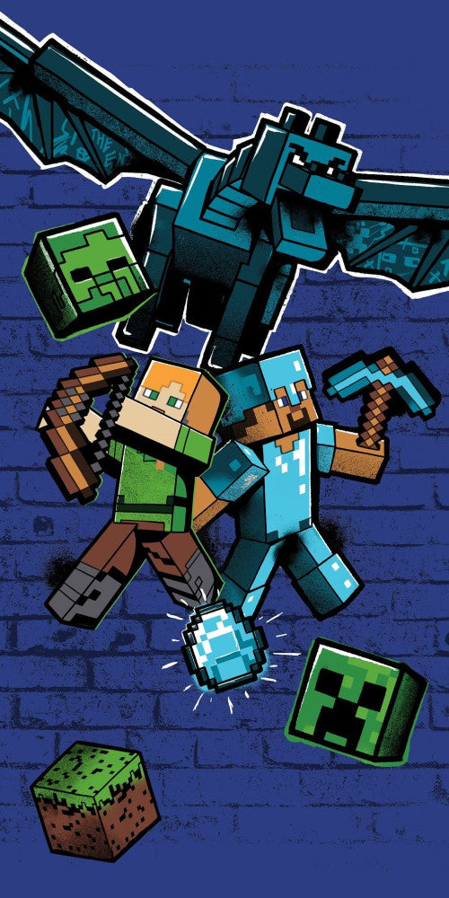 Minecraft Metro Art Survive vannas dvielis, pludmales dvielis 70x140cm