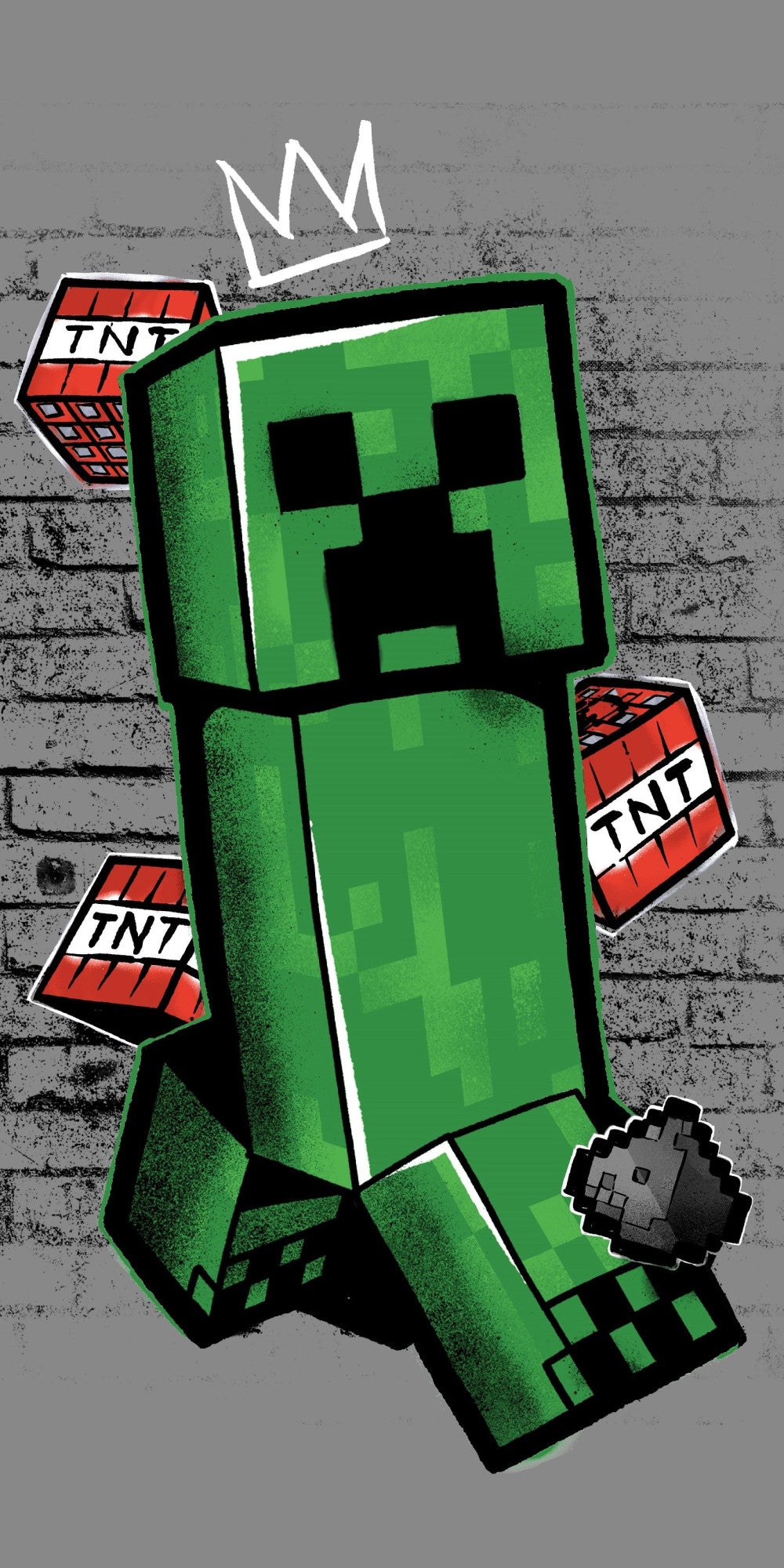 Minecraft Metro Art Creeper vannas dvielis, pludmales dvielis 70x140cm
