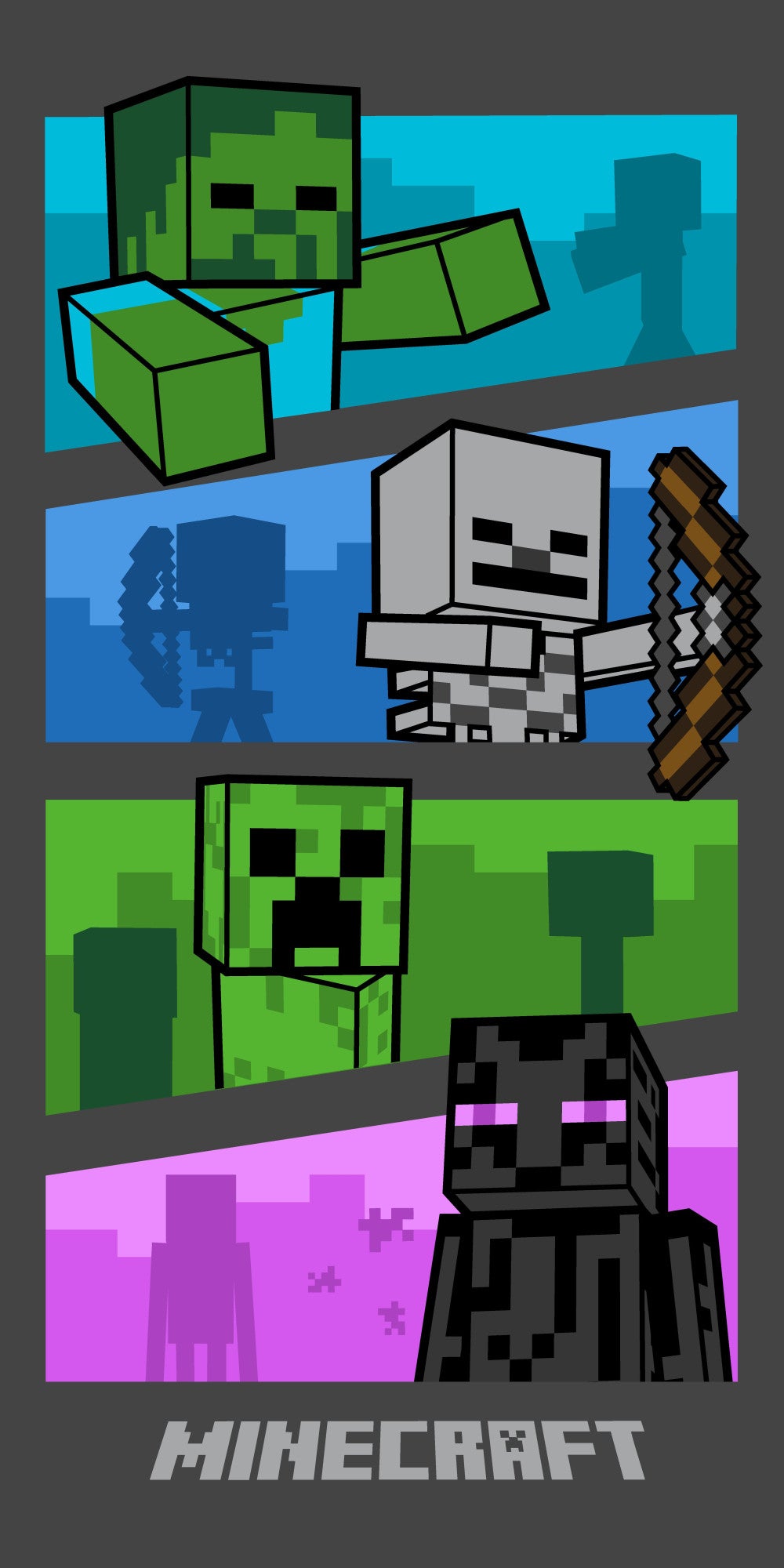 Minecraft Adventure vannas dvielis, pludmales dvielis 70x140cm