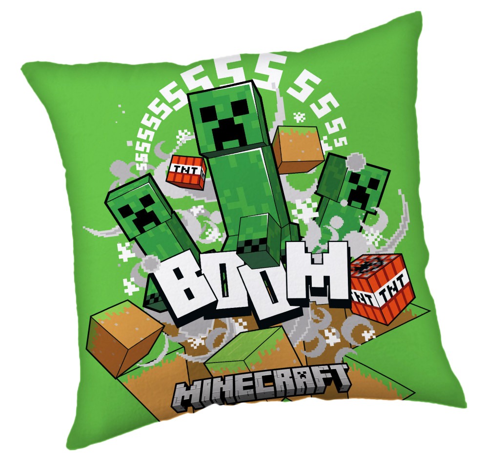 Minecraft dekoratīvais spilvens Creeper Boom 40*40 cm