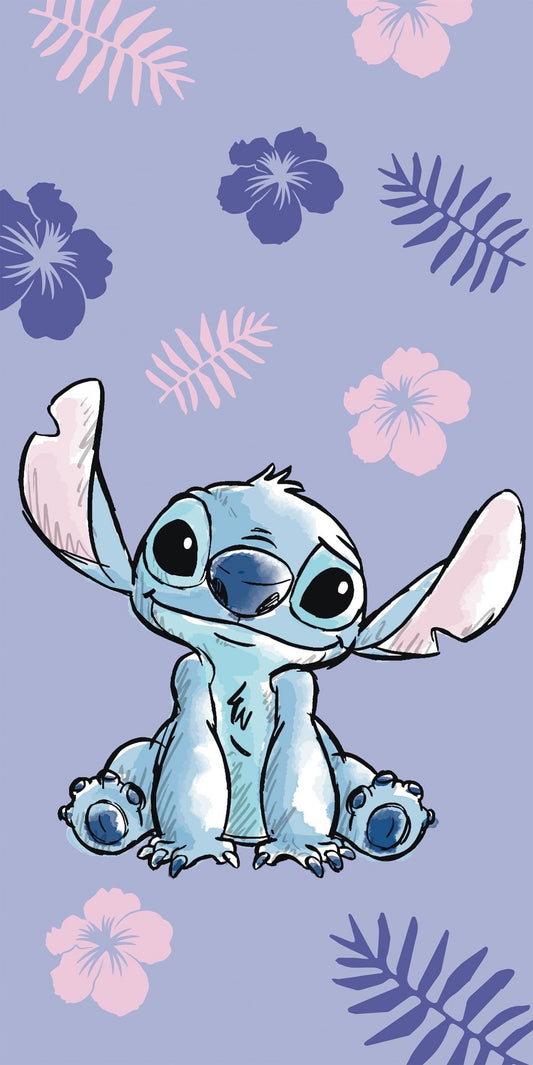 Disney Lilo un Stitch violets vannas dvielis, pludmales dvielis 70*140cm