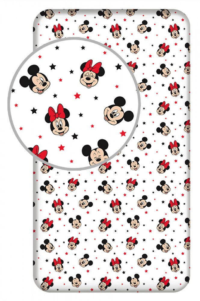 Disney Minnie Mickey Stars palags ar gumiju 90x200 cm