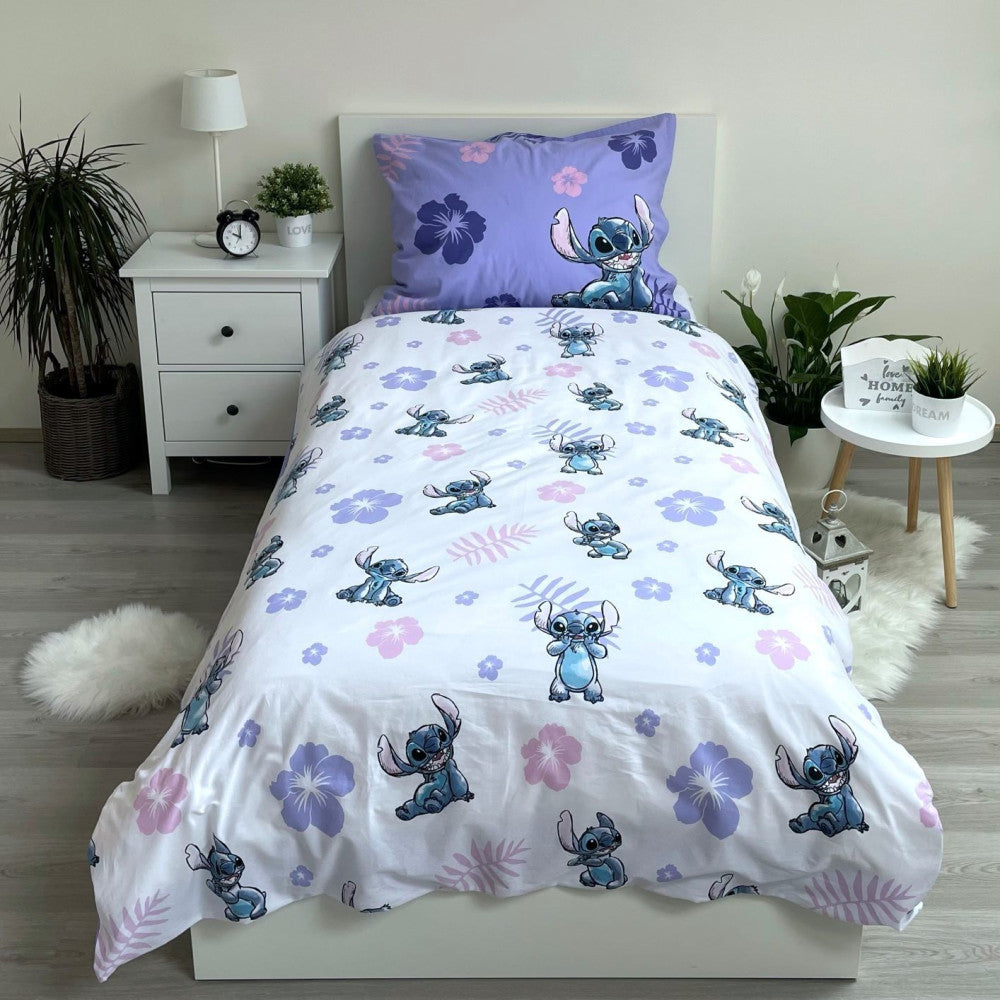 Disney Lilo un Stitch Blooming gultasveļas komplekts 140√ó200cm, 70√ó90cm