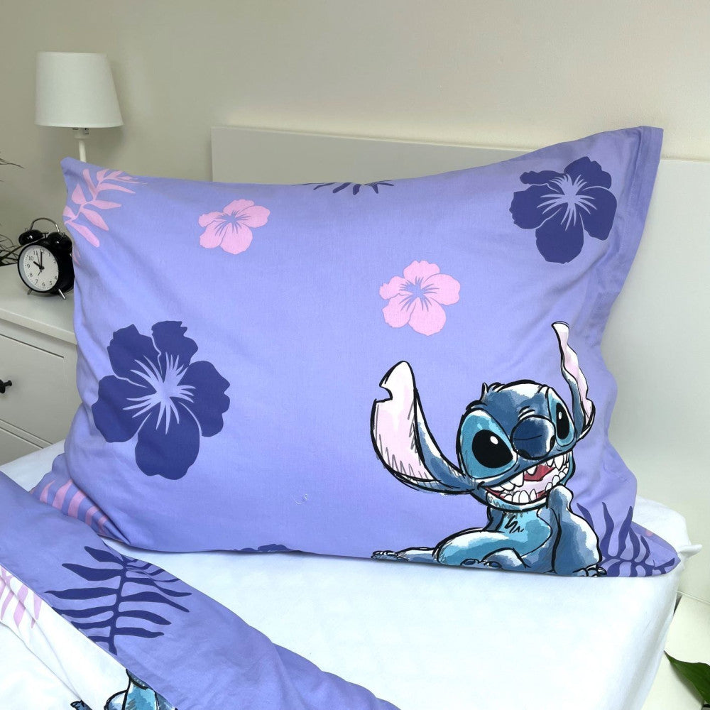 Disney Lilo un Stitch Blooming gultasveļas komplekts 140√ó200cm, 70√ó90cm
