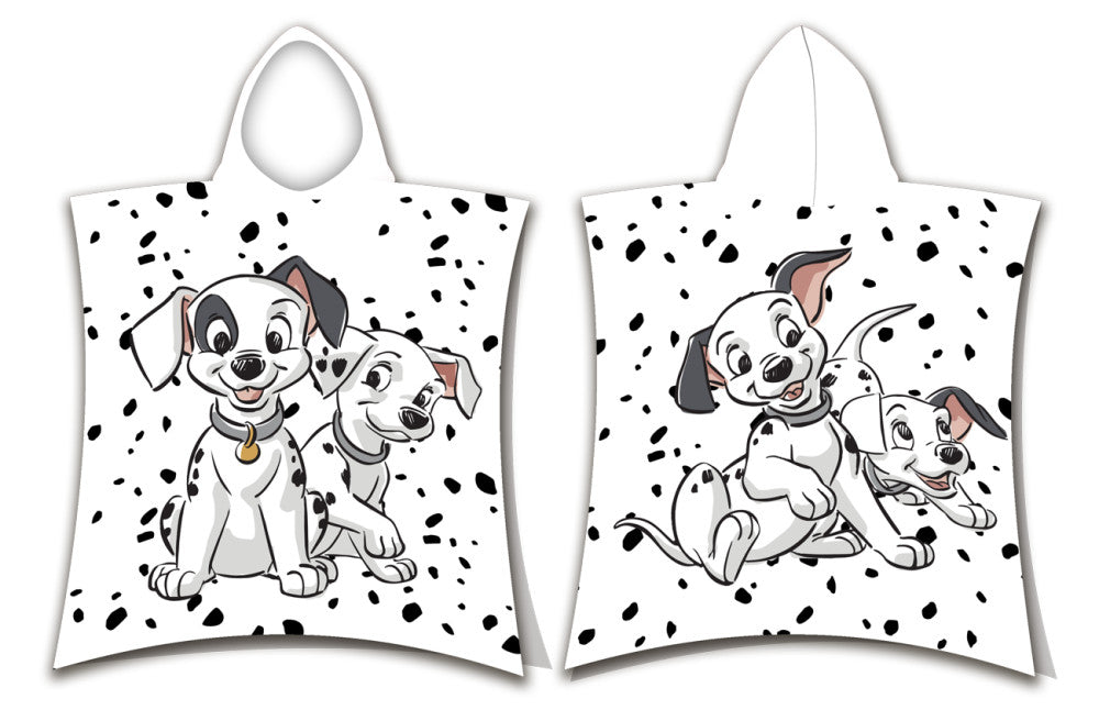 Disney 101 dalmāciešu pludmales dvielis pončo 50x115cm