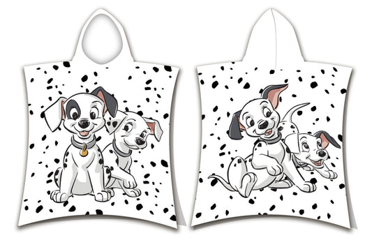Disney 101 dalmāciešu pludmales dvielis pončo 50x115cm