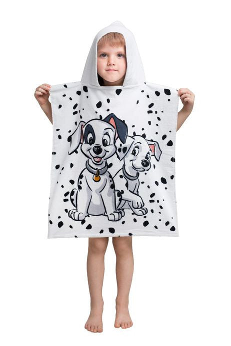 Disney 101 dalmāciešu pludmales dvielis pončo 50x115cm