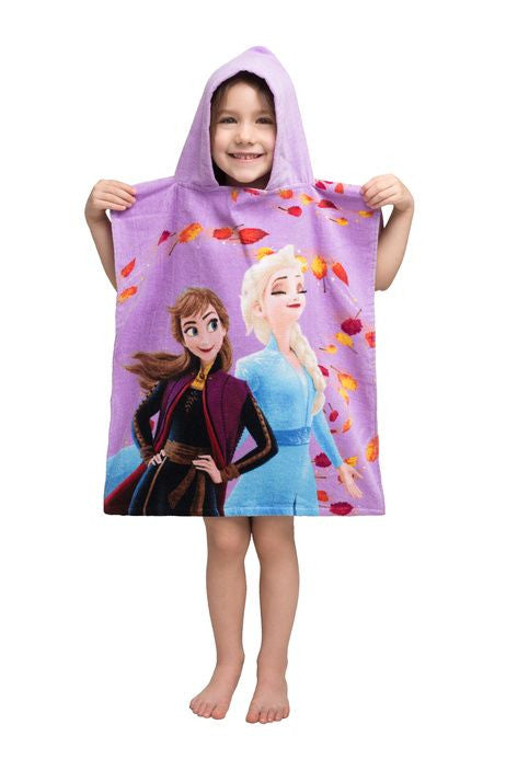 Disney Frozen Leaves pludmales dvielis pončo 50x115cm
