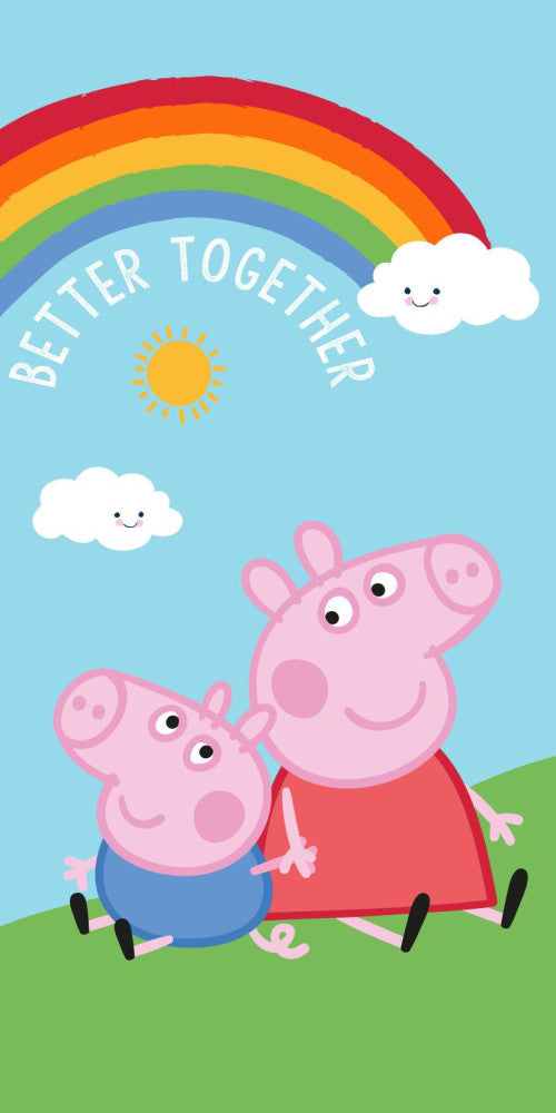 Peppa Pig Together vannas dvielis, pludmales dvielis 70x140cm