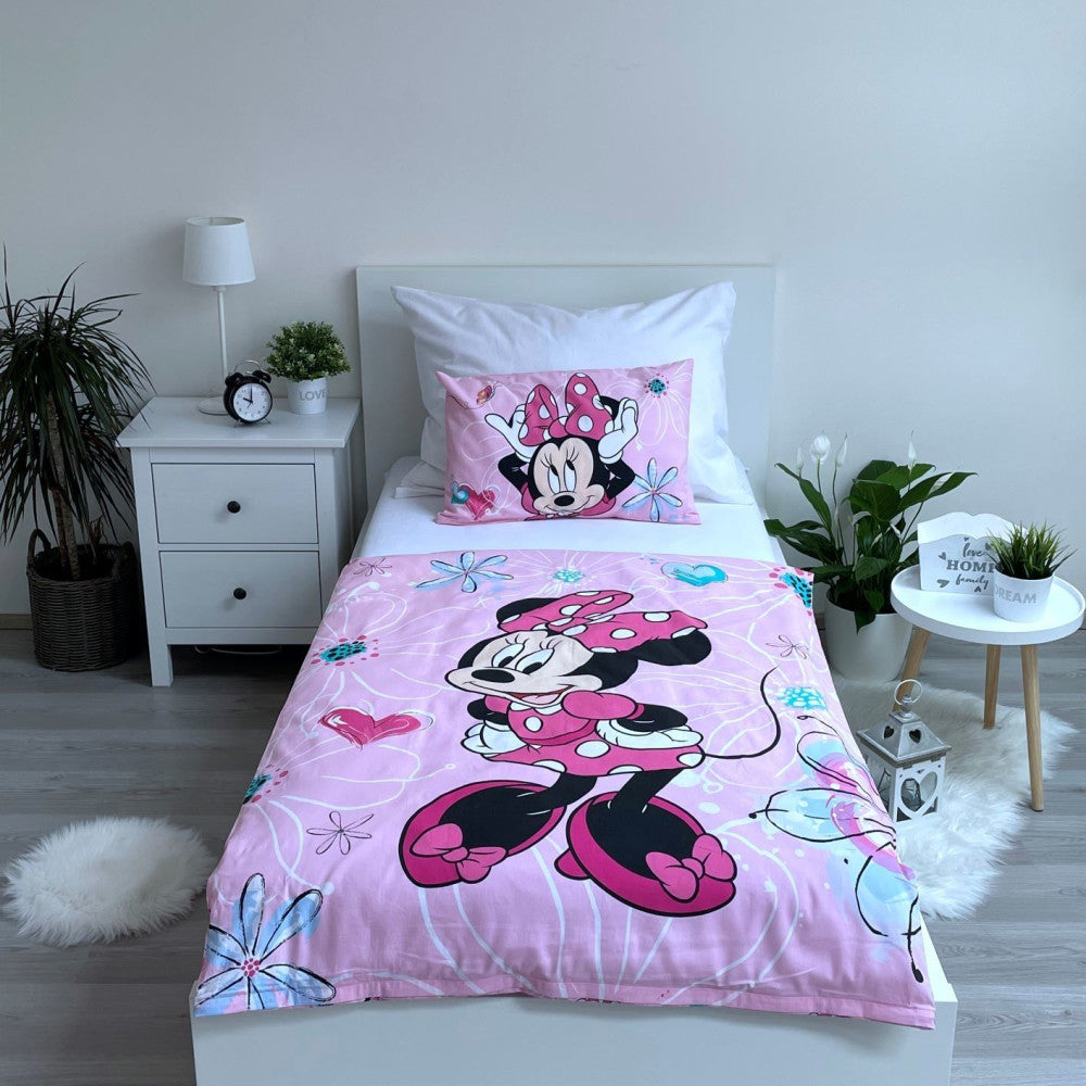 Disney Minnie Flowers bērnu segas pārvalks 100–135 cm, 40–60 cm