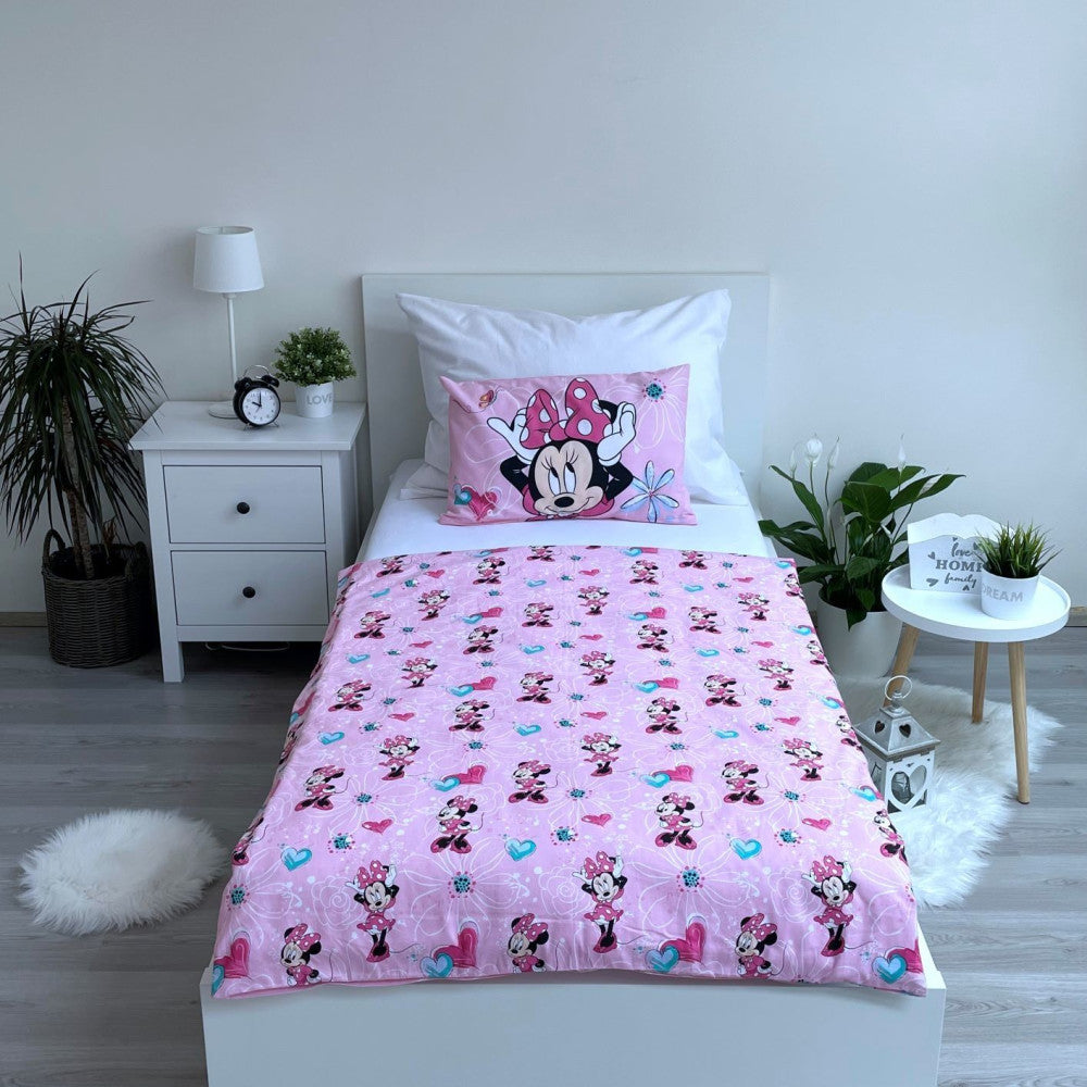 Disney Minnie Flowers bērnu segas pārvalks 100–135 cm, 40–60 cm