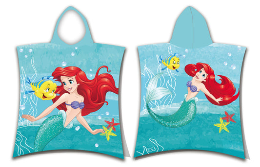 Disney princeses Ariel dvieļu pončo 50x115 cm
