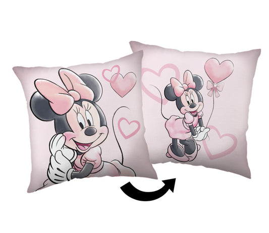 Disney Minnie rozā sirds dekoratīvais spilvens 35x35 cm