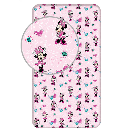 Disney Minnie Flowers elastīgā palags ar gumiju 90x200 cm