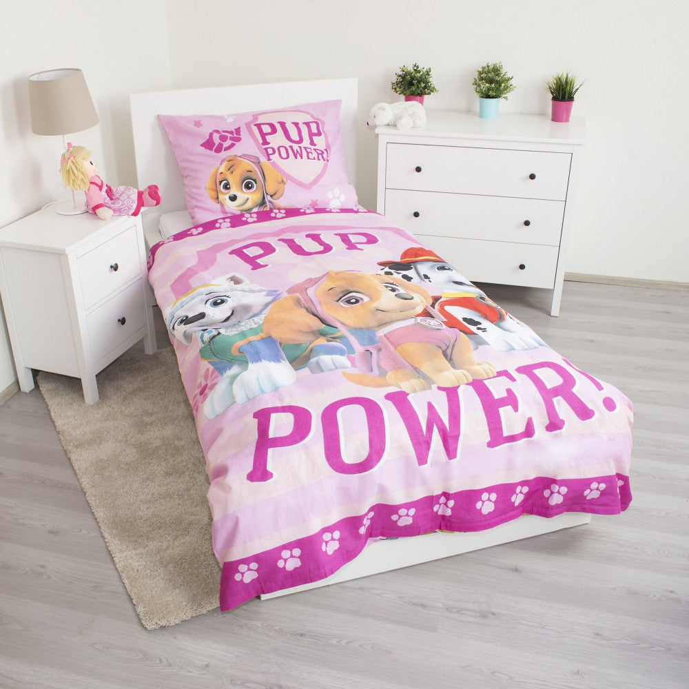 Paw Patrol kucēnu Power gultasveļas pārvalks 140√ó200cm, 70√ó90cm