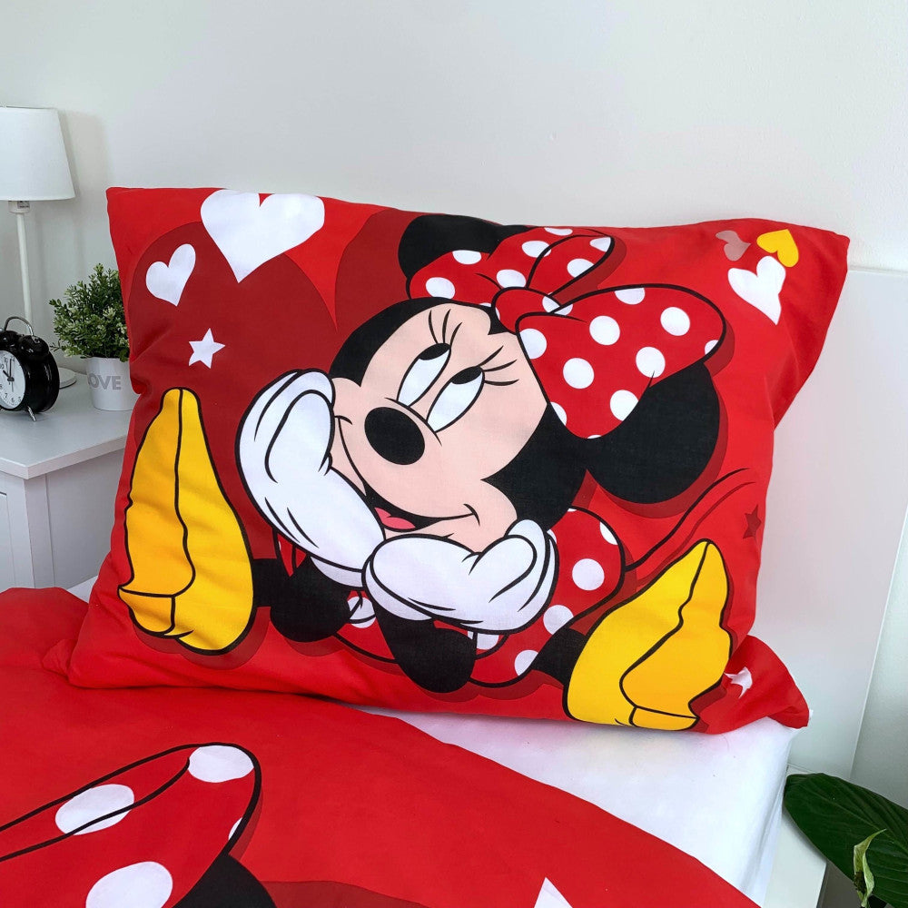 Disney Minnie Love & Stars gultasveļas pārvalks 140–200 cm, 70–90 cm