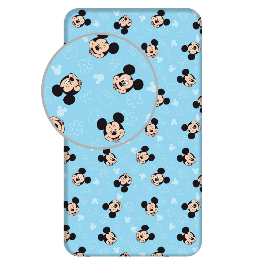 Disney Mikija palags ar gumiju 90x200 cm