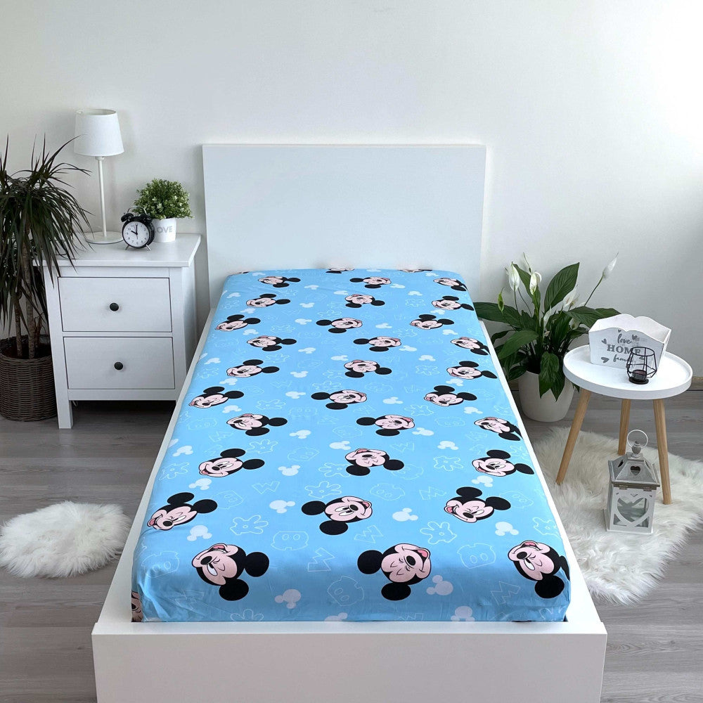 Disney Mikija palags ar gumiju 90x200 cm