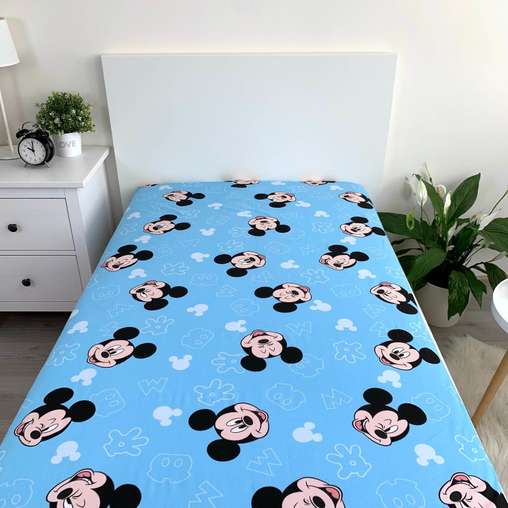 Disney Mikija palags ar gumiju 90x200 cm
