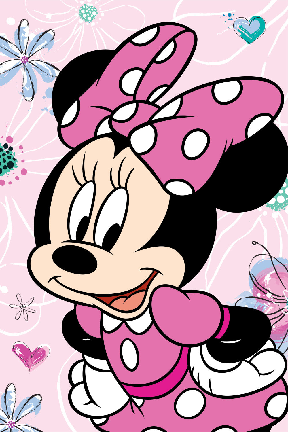 Disney Minnie Flowers mikroflīsa sega 100x150cm