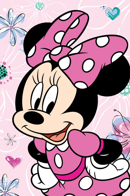 Disney Minnie Flowers mikroflīsa sega 100x150cm