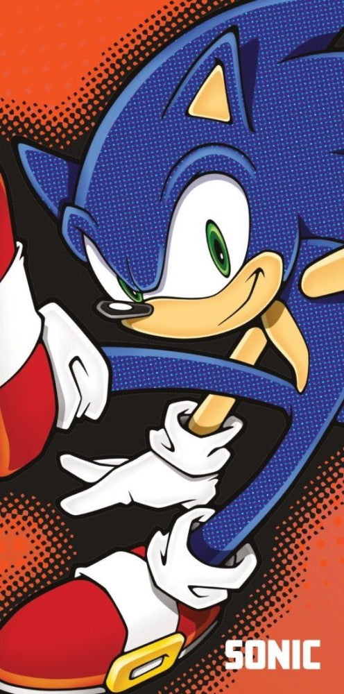 Sonic the Hedgehog Fearless Sonic the Hedgehog vannas dvielis, pludmales dvielis 70x140cm