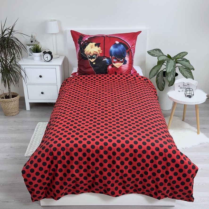 Miraculous Ladybug Paris gultasveļas komplekts 140√ó200cm, 70√ó90cm