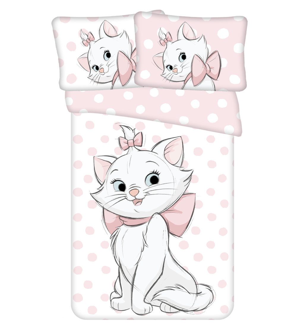 Disney Marie Dots bērnu gultasveļas pārvalks 100x135 cm, 40x60 cm