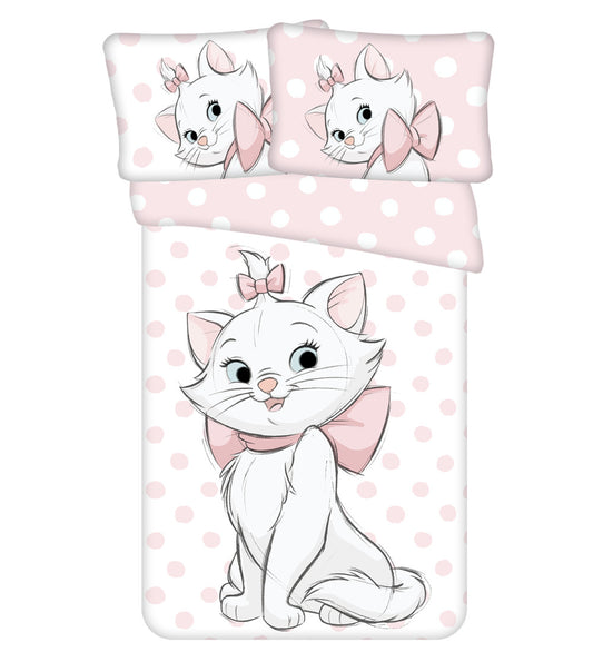 Disney Marie Dots bērnu gultasveļas pārvalks 100x135 cm, 40x60 cm