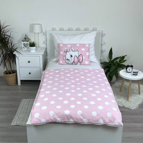 Disney Marie Dots bērnu gultasveļas pārvalks 100x135 cm, 40x60 cm