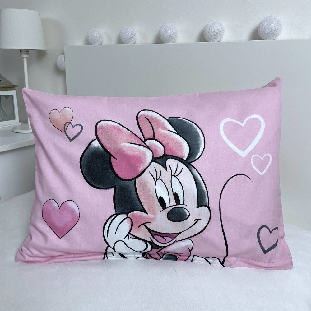 Disney Minnie pūderrozā bērnu gultasveļas komplekts 100–135 cm, 40–60 cm