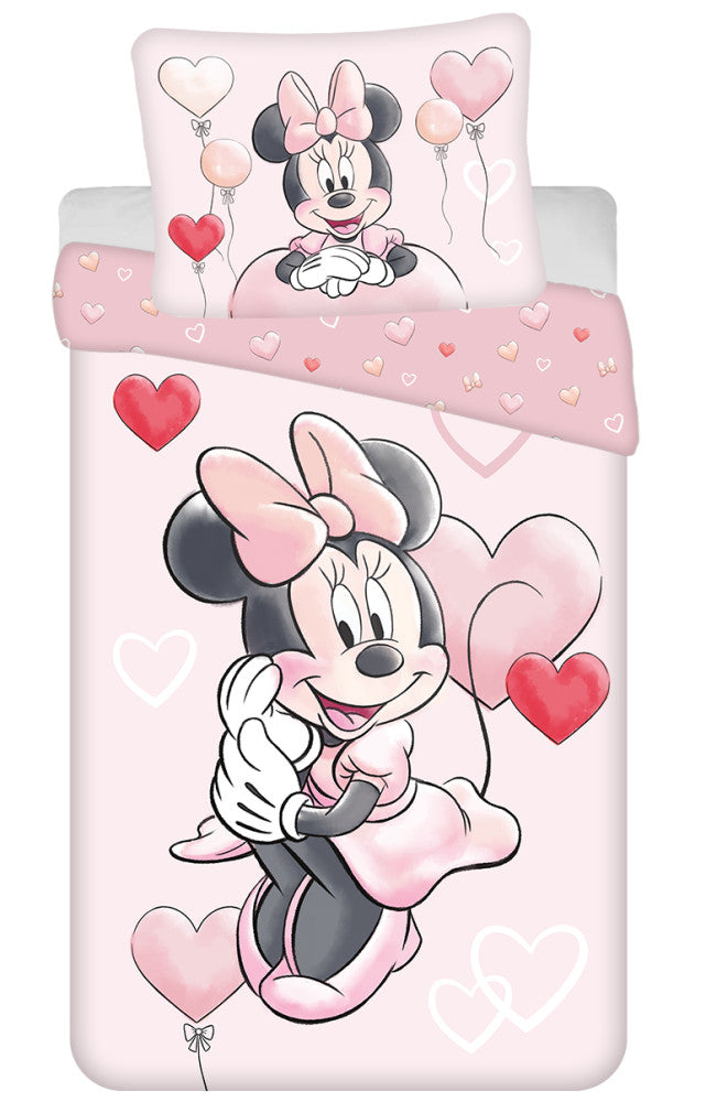 Disney Minnijas sirds formas balonu gultas veļas komplekts 140–200 cm, 70–90 cm