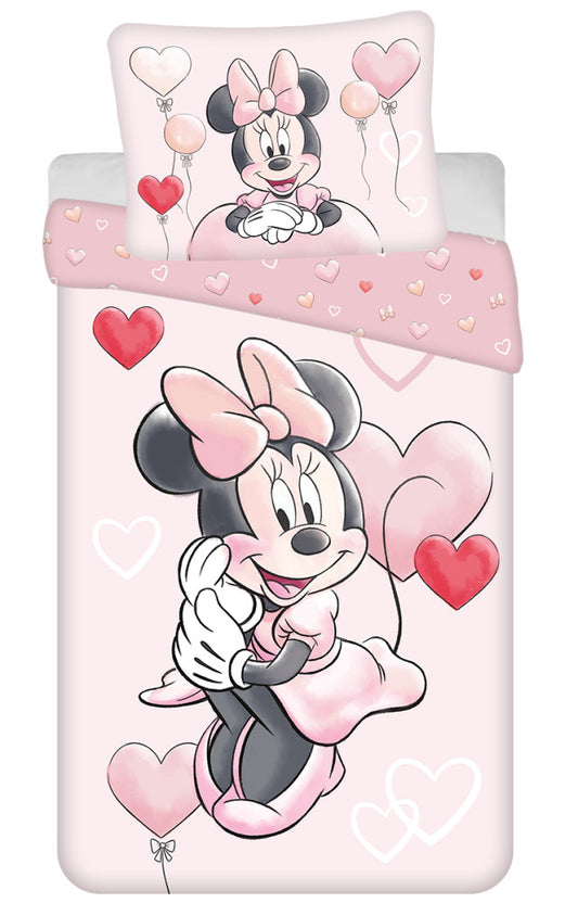 Disney Minnijas sirds formas balonu gultas veļas komplekts 140–200 cm, 70–90 cm