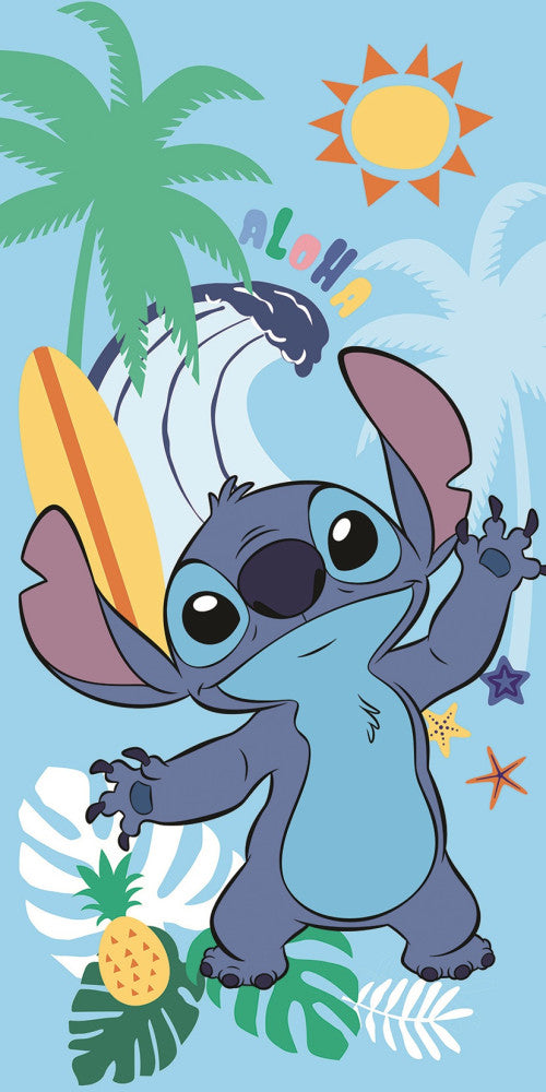 Disney Lilo un Stitch vasaras vannas dvielis, pludmales dvielis 70x140cm