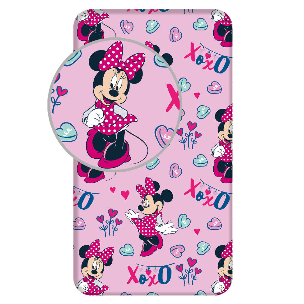 Disney Minnie XoXo palags ar gumiju 90x200 cm