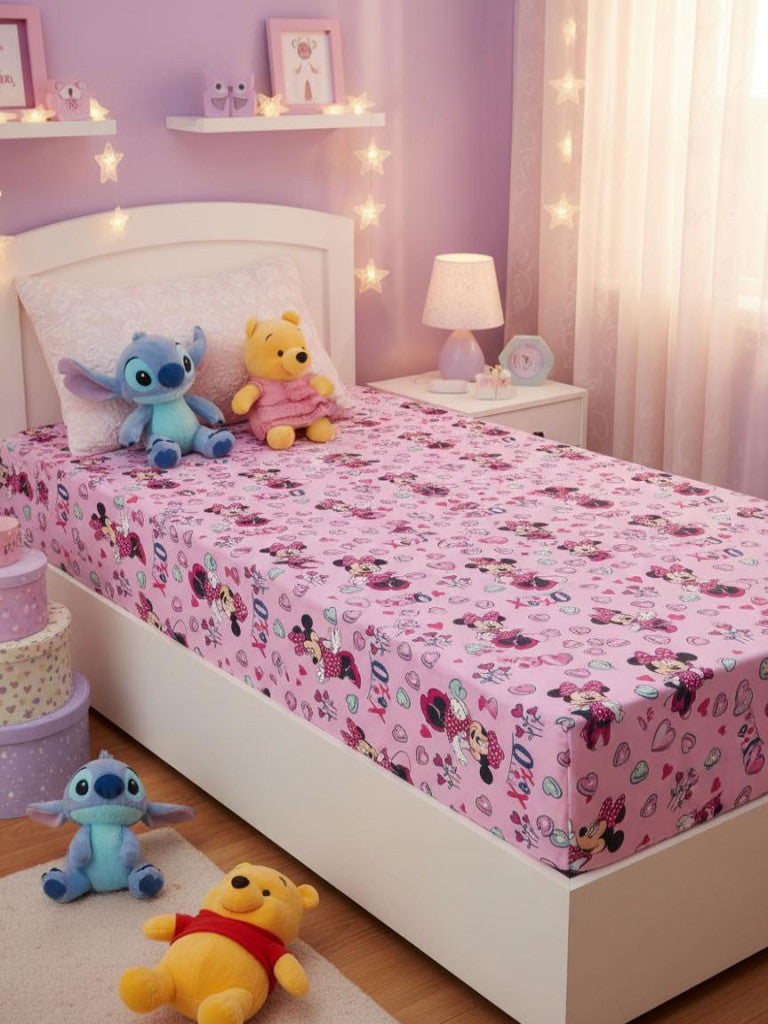 Disney Minnie XoXo palags ar gumiju 90x200 cm