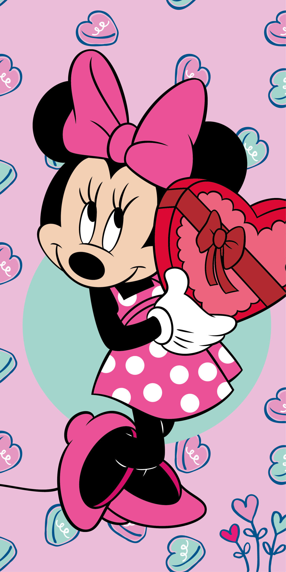Disney Minnie Sweets vannas dvielis, pludmales dvielis 70x140cm