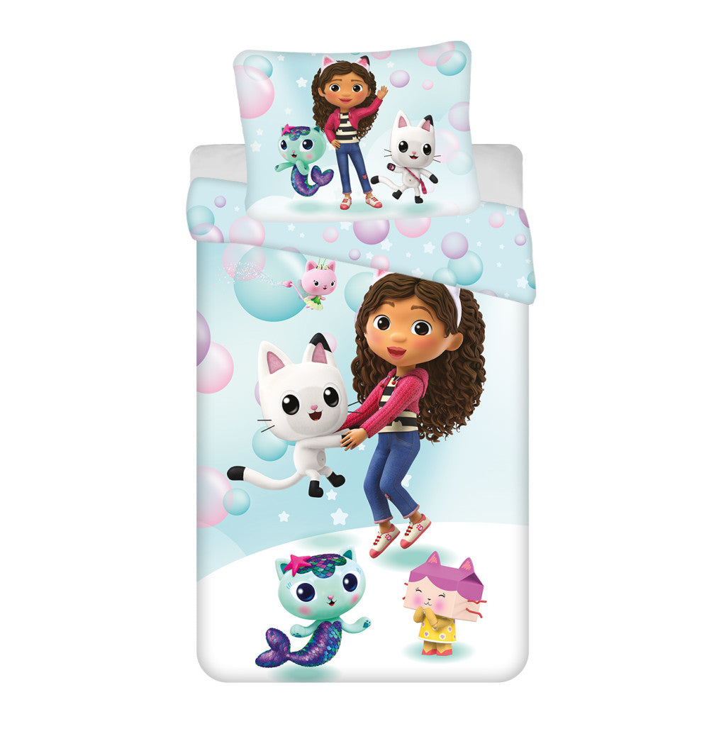 Gabby's Dollhouse Bubbles gultasveļas komplekts 140–200 cm, 70–90 cm mikrošķiedra