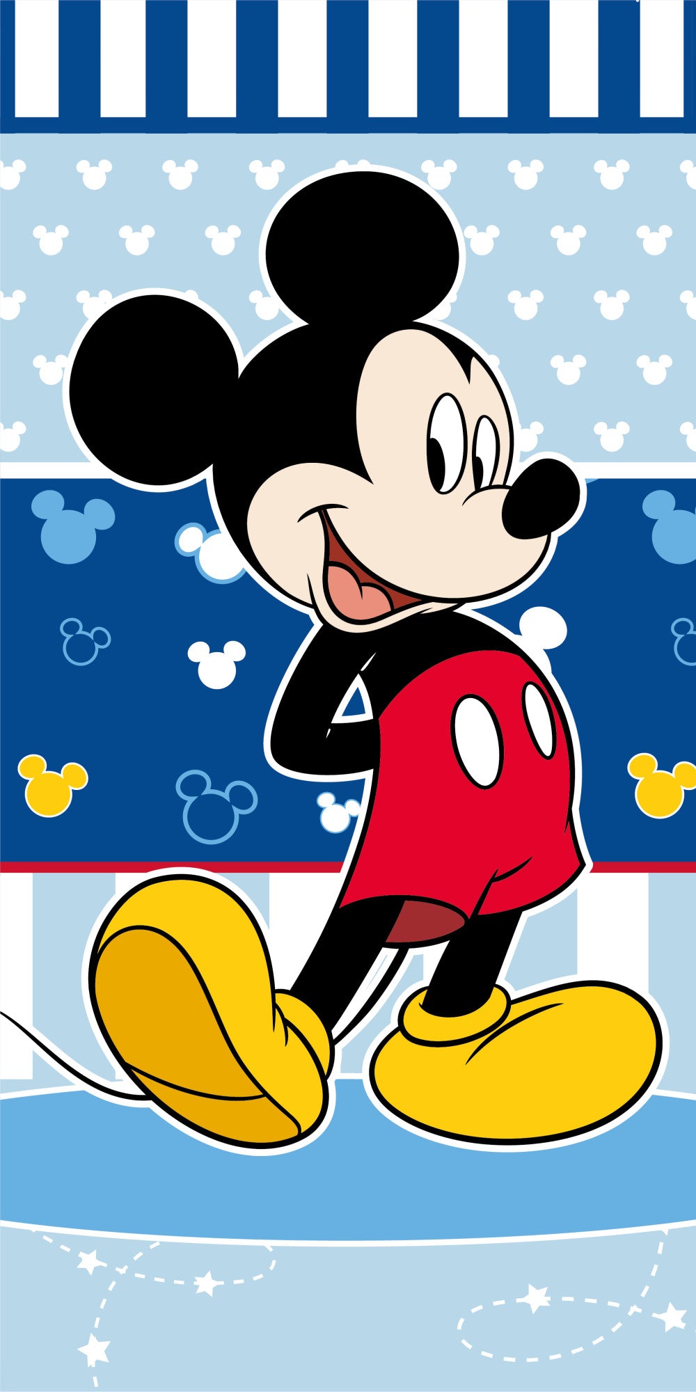 Disney Mikija zilais vannas dvielis, pludmales dvielis 70x140cm