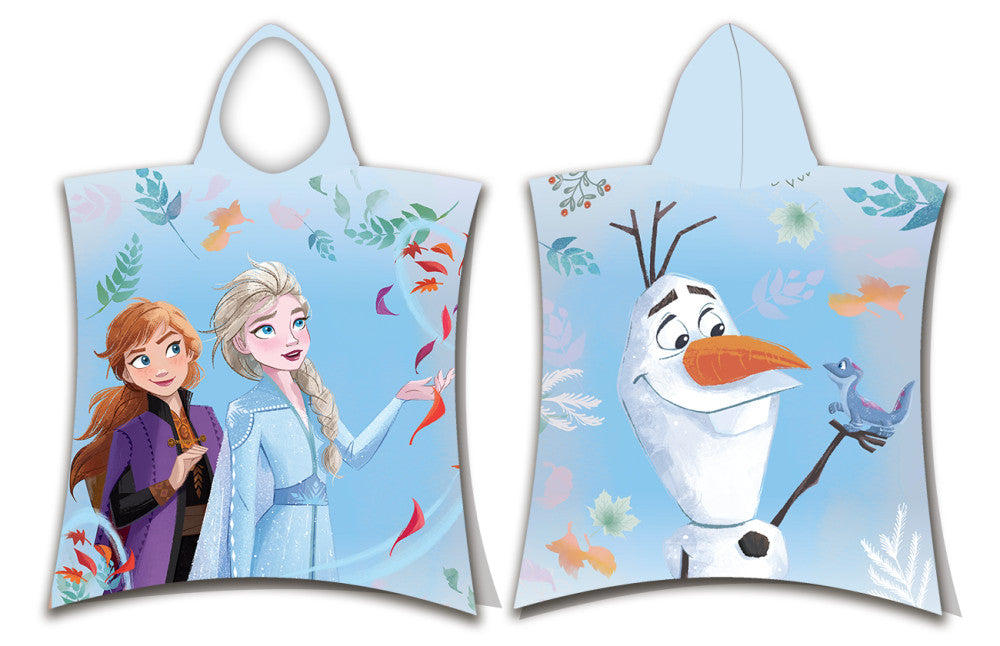 Disney Frozen zils pludmales dvielis pončo 50x115cm
