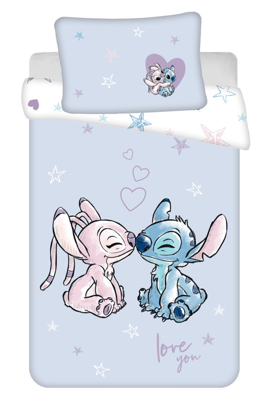 Disney Lilo un Stitch violets bērnu gultasveļas komplekts 100–135 cm, 40–60 cm