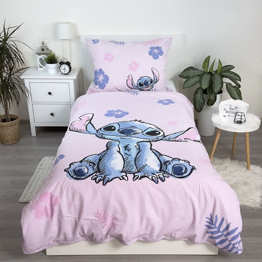 Disney Lilo un Stitch rozā gultasveļas pārvalks 140–200 cm, 70–90 cm