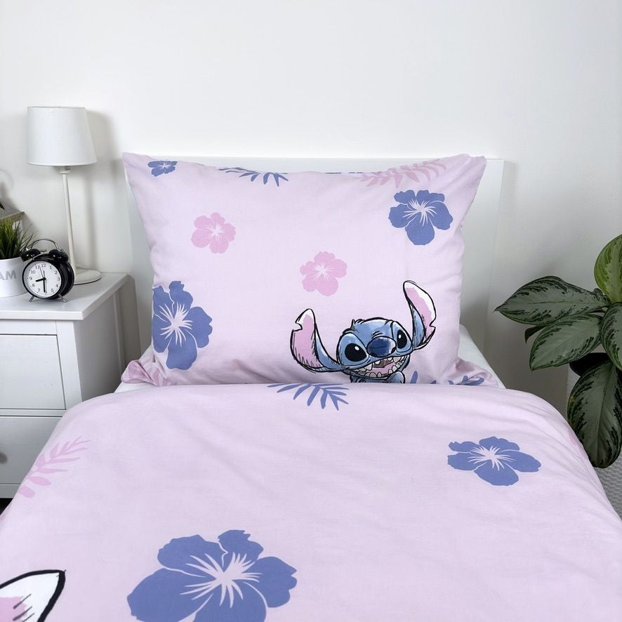 Disney Lilo un Stitch rozā gultasveļas pārvalks 140–200 cm, 70–90 cm