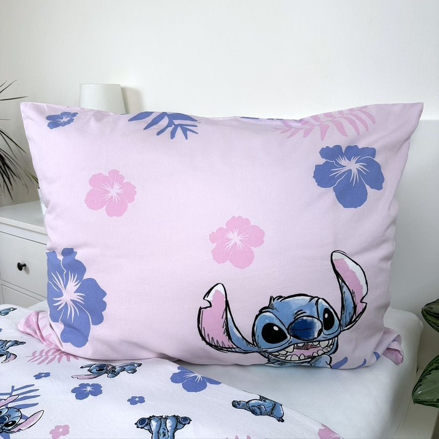 Disney Lilo un Stitch rozā gultasveļas pārvalks 140–200 cm, 70–90 cm