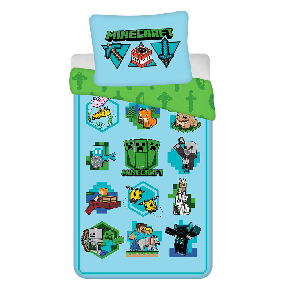 Minecraft Icons gultasveļas pārvalks 140–200 cm, 70–90 cm
