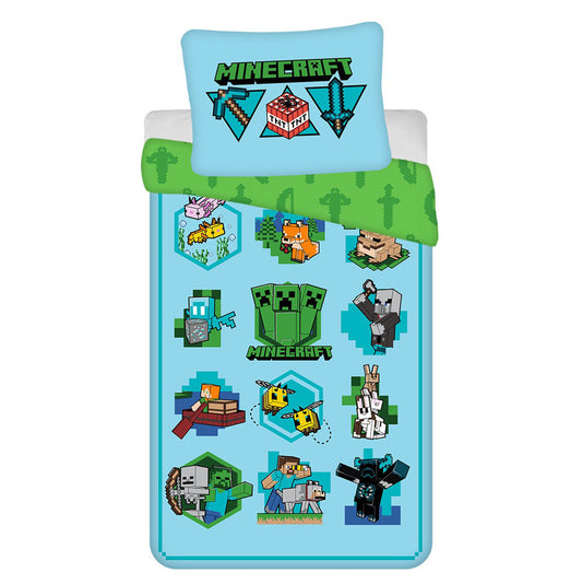 Minecraft Icons gultasveļas pārvalks 140–200 cm, 70–90 cm