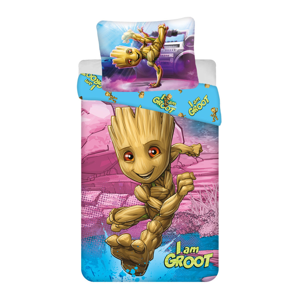 Galaktikas sargi I am Groot I am Groot gultasveļas komplekts 140x200cm, 70x90cm