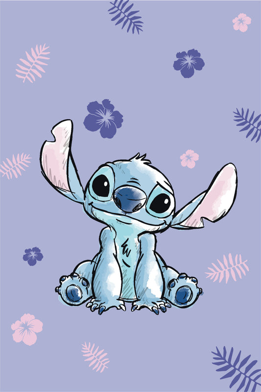 Disney Lilo un Stitch Ziedoša mikroflīsa sega 100x150cm